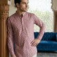 Cotton Blend Printed Short Kurta ( ANMSK 328Magenta )