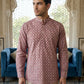 Cotton Blend Printed Short Kurta ( ANMSK 328Magenta )
