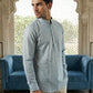 Cotton Blend Printed Short Kurta ( ANMSK 328Sky )