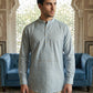 Cotton Blend Printed Short Kurta ( ANMSK 328Sky )