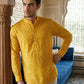 Cotton Blend Printed Short Kurta ( ANMSK 328Yellow )