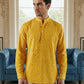 Cotton Blend Printed Short Kurta ( ANMSK 328Yellow )