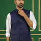 Navy Blue Solid Nehru Jacket ( ANMWC 7006Navy ) [RT] [ F1 ]