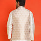 Men's Woven Design Nehru Jacket. ( ANMWC 7025Cream ) [RT] [ E2 ]