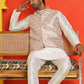 Men's Woven Design Nehru Jacket. ( ANMWC 7025Cream ) [RT] [ E2 ]