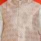 Men's Woven Design Nehru Jacket. ( ANMWC 7025Cream ) [RT] [ E2 ]