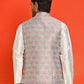 Men's Woven Design Nehru Jacket. ( ANMWC 7025Green ) [RT] [ E2 ]