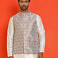 Men's Woven Design Nehru Jacket. ( ANMWC 7025Green ) [RT] [ E2 ]