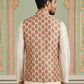 Floral Printed Silk Blend Nehru Jacket ( ANMWC 7032Red )