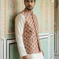 Floral Printed Silk Blend Nehru Jacket ( ANMWC 7032Red )