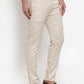 Indian Needle Men's Cream Solid Formal Trousers ( FGP 253Cream )