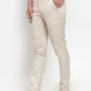 Indian Needle Men's Cream Solid Formal Trousers ( FGP 253Cream )