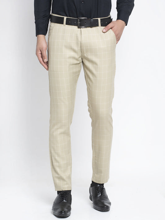 Indian Needle Men's Cream Formal Trousers ( FGP 260Cream )