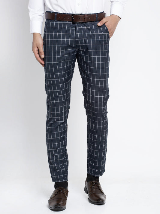 Indian Needle Men's Navy Formal Trousers ( FGP 260Navy )