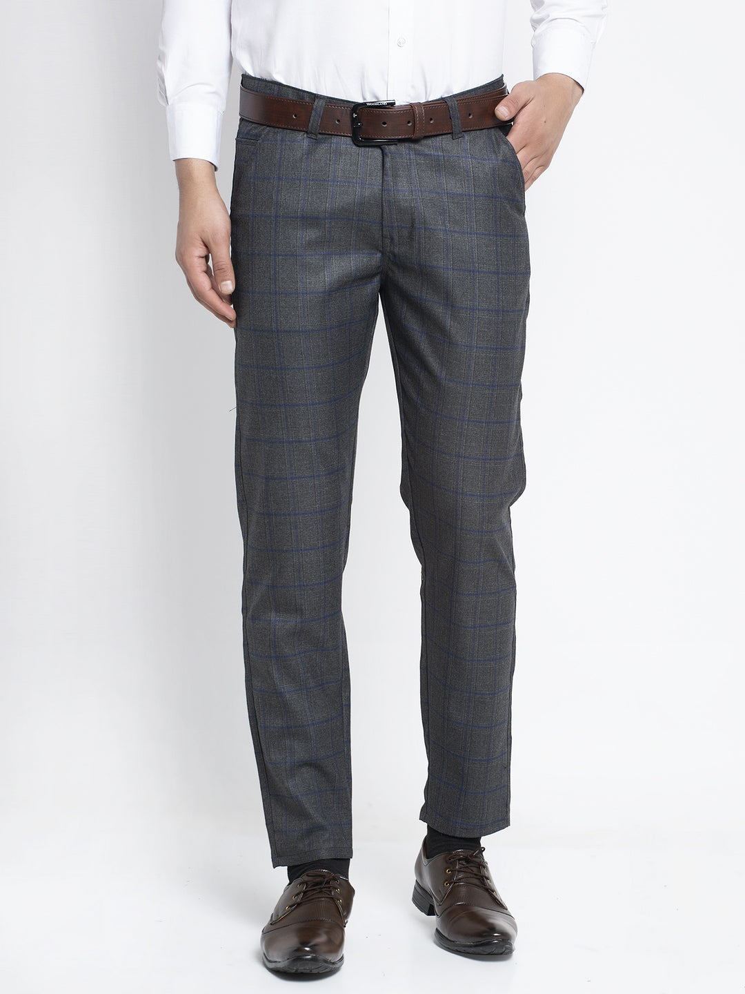 Indian Needle Men's Black Formal Trousers ( FGP 261Black )