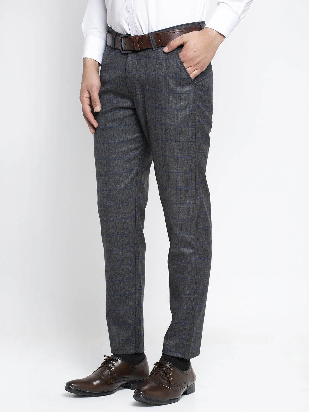 Indian Needle Men's Black Formal Trousers ( FGP 261Black )