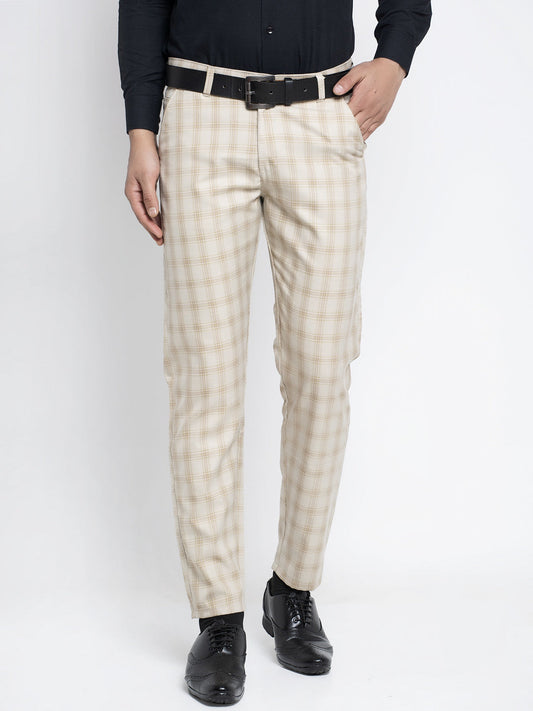 Indian Needle Men's Cream Formal Trousers ( FGP 261Cream )
