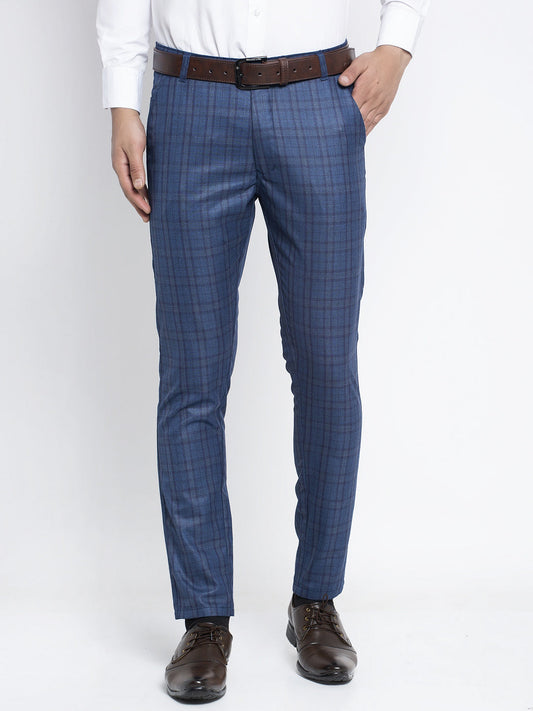 Indian Needle Men's Navy Formal Trousers ( FGP 261Navy )