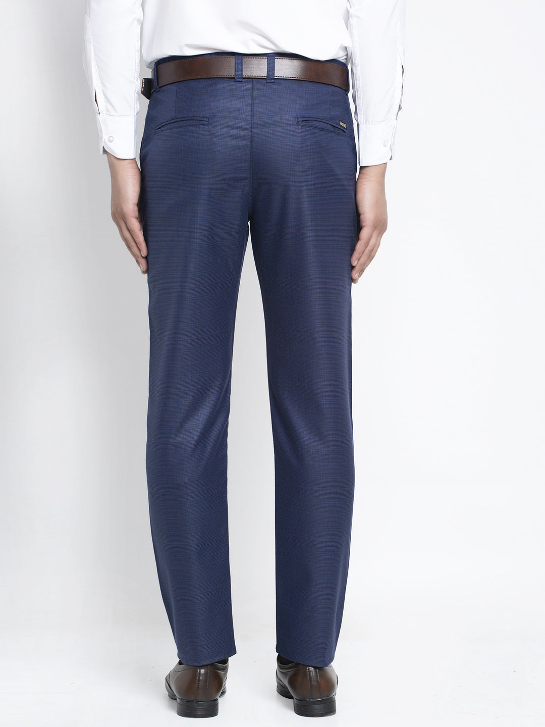 Indian Needle Men's Blue Formal Trousers ( FGP 262Blue )