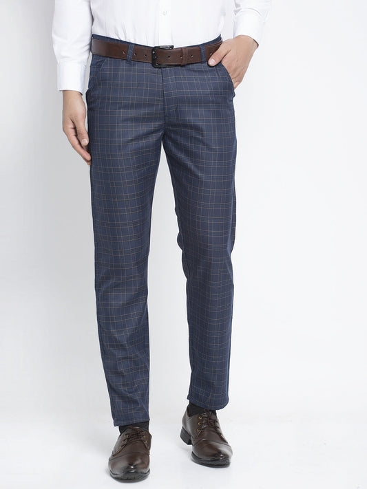 Indian Needle Men's Navy Formal Trousers ( FGP 264Navy )