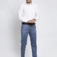 Indian Needle Men's Blue Cotton Solid Formal Trousers ( FGP 265Indigo )