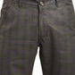 Indian Needle Men's Black Cotton Checked Formal Trousers ( FGP 267Charcoal )