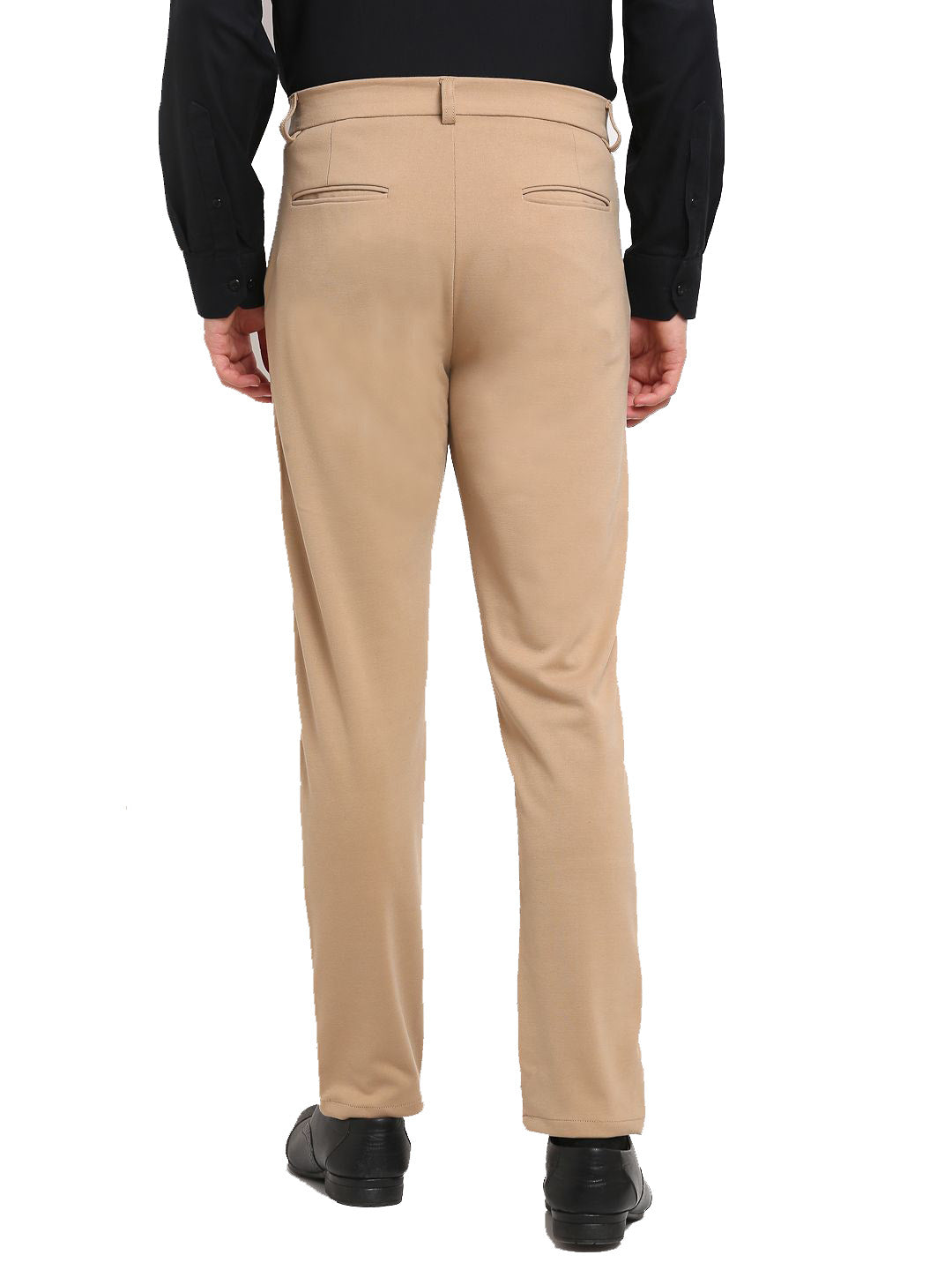 Indian Needle Men's Beige 4-Way Lycra Tapered Fit Trousers ( FGP 269Beige )