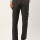Indian Needle Men's Black Tartan Checked Formal Trousers ( FGP 271Black )