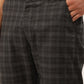 Indian Needle Men's Black Tartan Checked Formal Trousers ( FGP 271Black )