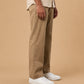 Solid Relaxed-Fit Cotton Korean Pants ( RDGP 304Beige )