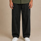 Solid Relaxed-Fit Cotton Korean Pants ( RDGP 304Black )