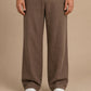 Solid Relaxed-Fit Cotton Korean Pants ( RDGP 304Brown )