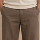Solid Relaxed-Fit Cotton Korean Pants ( RDGP 304Brown )