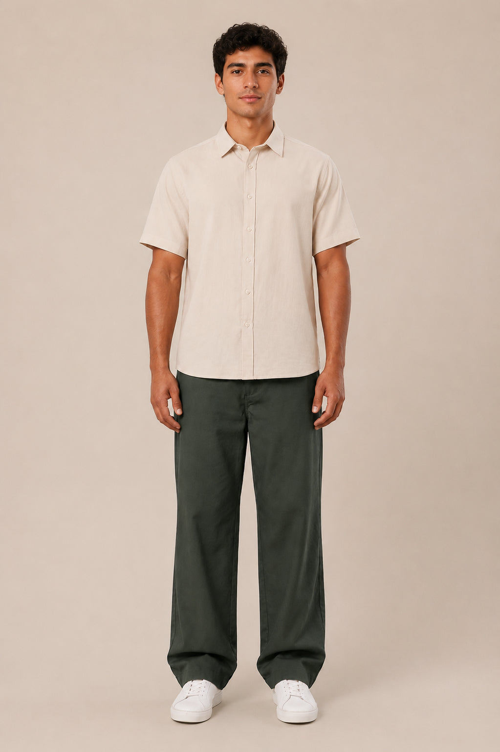 Solid Relaxed-Fit Cotton Korean Pants ( RDGP 304Pista )