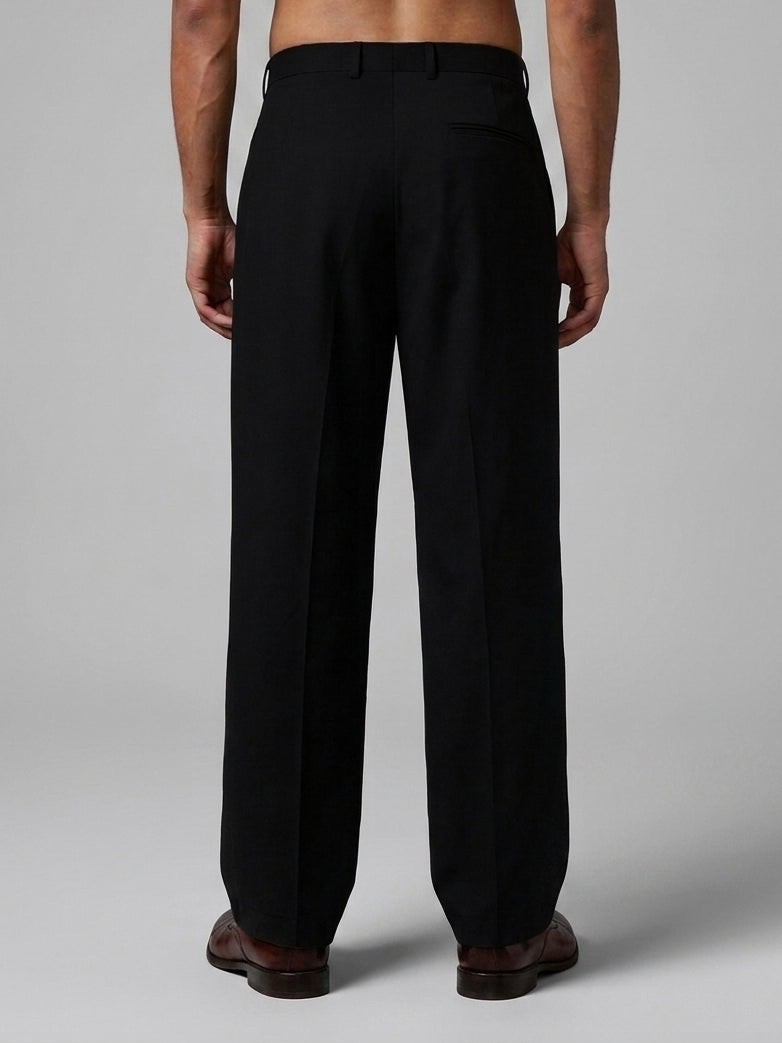 Men Straight Fit Korean Pants ( RDGP 305Black )