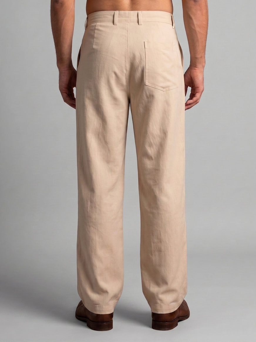 Men Straight Fit Korean Pants ( RDGP 305Cream )