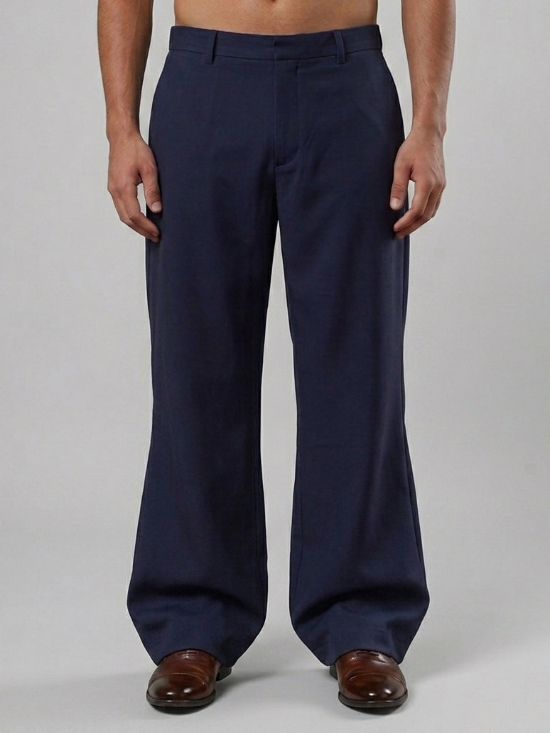 Men Straight Fit Korean Pants ( RDGP 305Navy )