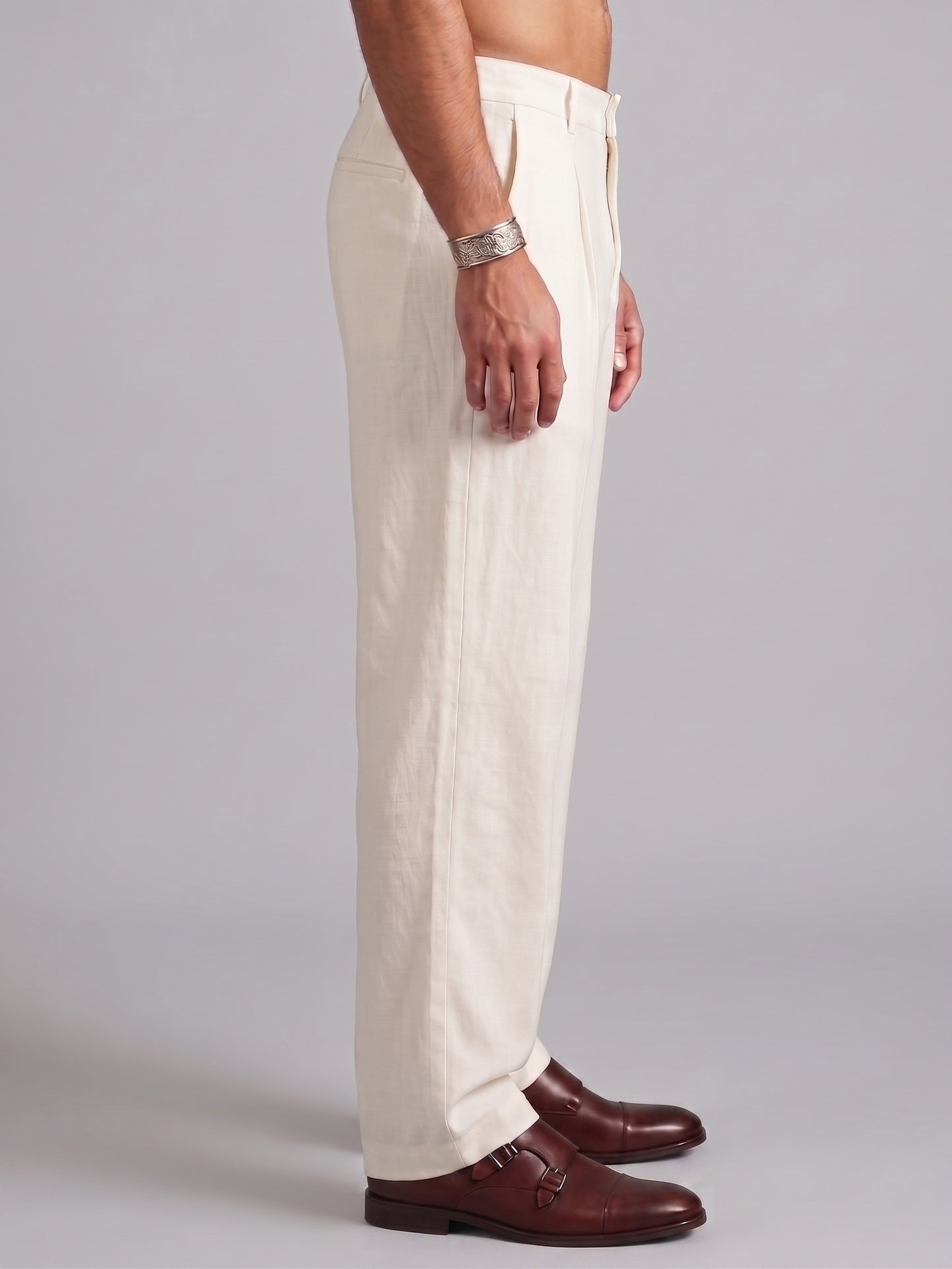 Men Straight Fit Korean Pants ( RDGP 305White )