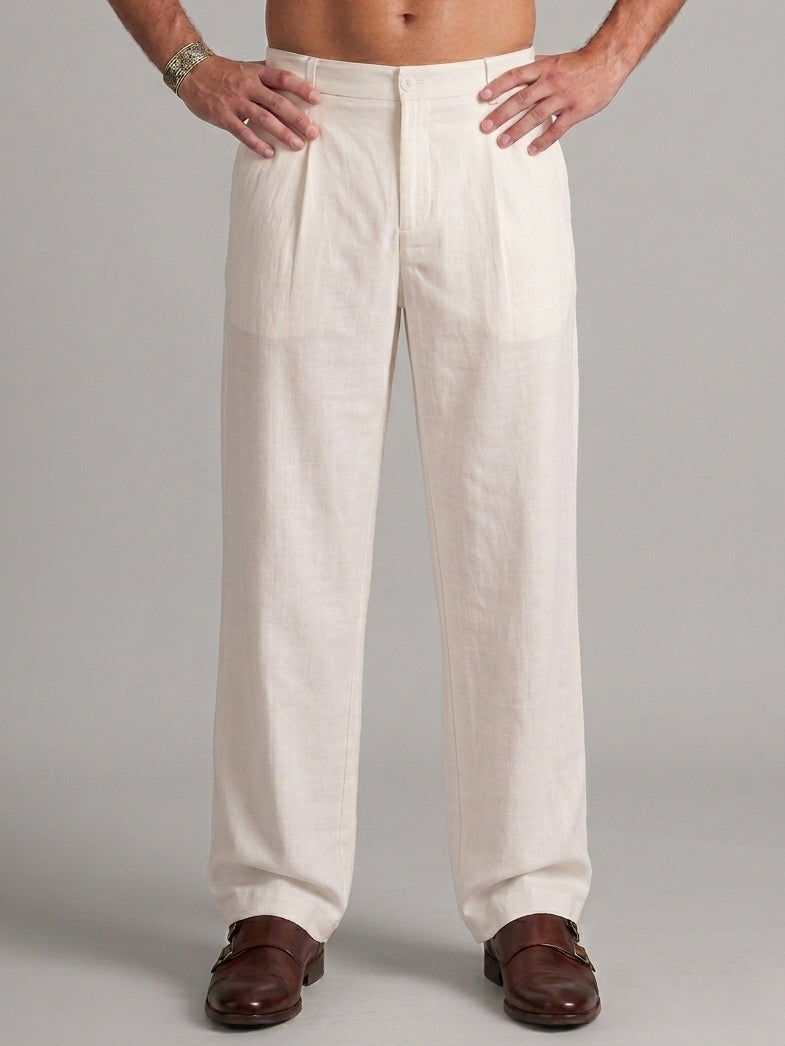 Men Straight Fit Korean Pants ( RDGP 305White )