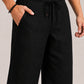 Linen Relaxed-Fit Regular Trousers for Men ( RDGP 306Black )