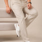 Linen Relaxed-Fit Regular Trousers for Men ( RDGP 306Cream )