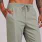 Linen Relaxed-Fit Regular Trousers for Men ( RDGP 306Pista )