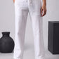 Linen Relaxed-Fit Regular Trousers for Men ( RDGP 306White )