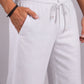 Linen Relaxed-Fit Regular Trousers for Men ( RDGP 306White )