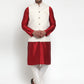 Jompers Men's Beige Embroidered Nehru Jacket ( JOWC 4012Beige )
