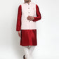 Jompers Men's Pink Embroidered Nehru Jacket ( JOWC 4012Pink )