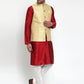 Jompers Men's Yellow Embroidered Nehru Jacket ( JOWC 4016Yellow )
