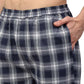 Indian Needle Men's Navy Blue Checked Night Suits ( GNS 001Navy-White )