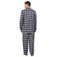 Indian Needle Men's Navy Blue Checked Night Suits ( GNS 001Navy-White )