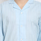 Indian Needle Men's Sky Cotton Striped Night Suits ( GNS 002Sky )
